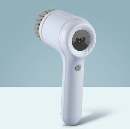 1. 5-in-1 Electric Spin Scrubber Brush – Bathroom Tile & Sink Cleaner | Trendorio Shop - Light Grey - Electric Cleaning