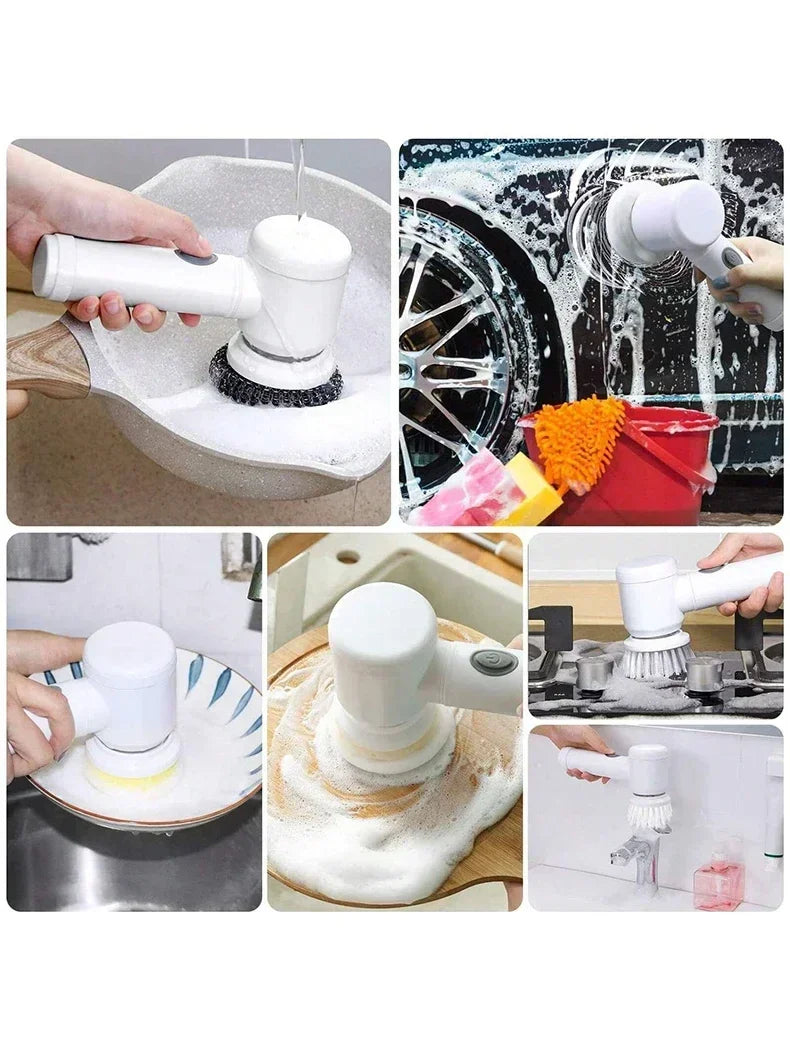 1. 5-in-1 Electric Spin Scrubber Brush – Bathroom Tile & Sink Cleaner | Trendorio Shop - Electric Cleaning Tools