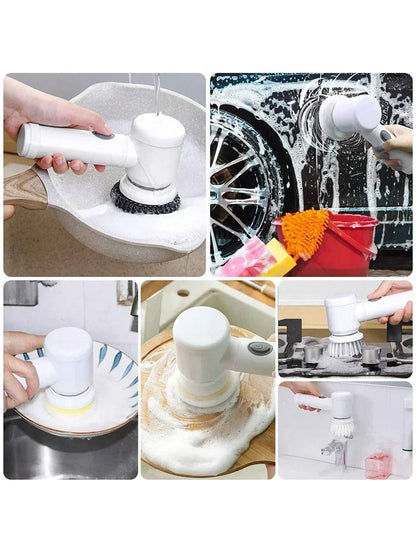 1. 5-in-1 Electric Spin Scrubber Brush – Bathroom Tile & Sink Cleaner | Trendorio Shop - Electric Cleaning Tools