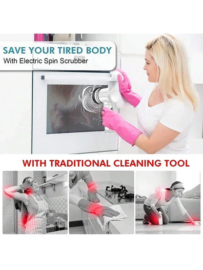 1. 5-in-1 Electric Spin Scrubber Brush – Bathroom Tile & Sink Cleaner | Trendorio Shop - Electric Cleaning Tools