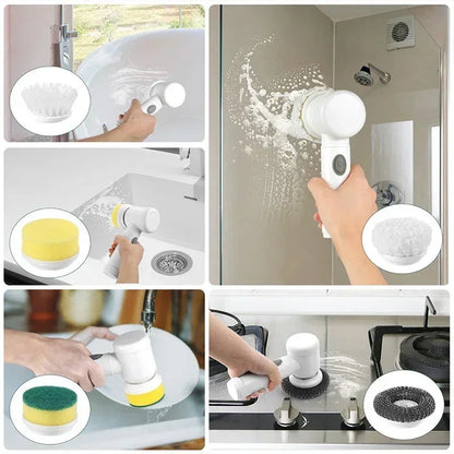 1. 5-in-1 Electric Spin Scrubber Brush – Bathroom Tile & Sink Cleaner | Trendorio Shop - Electric Cleaning Tools