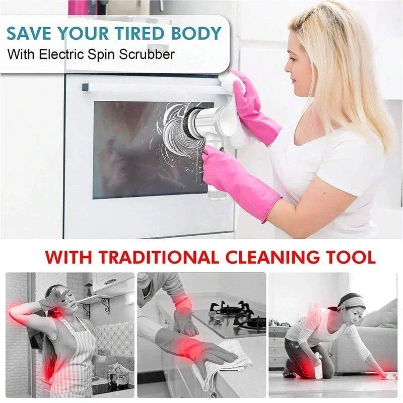 1. 5-in-1 Electric Spin Scrubber Brush – Bathroom Tile & Sink Cleaner | Trendorio Shop - Electric Cleaning Tools