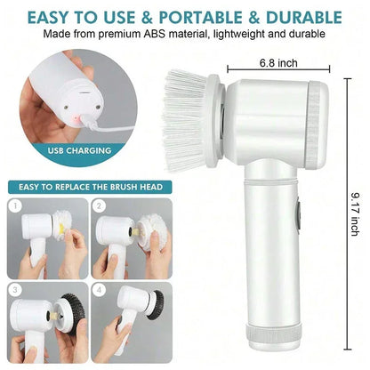 1. 5-in-1 Electric Spin Scrubber Brush – Bathroom Tile & Sink Cleaner | Trendorio Shop - Electric Cleaning Tools