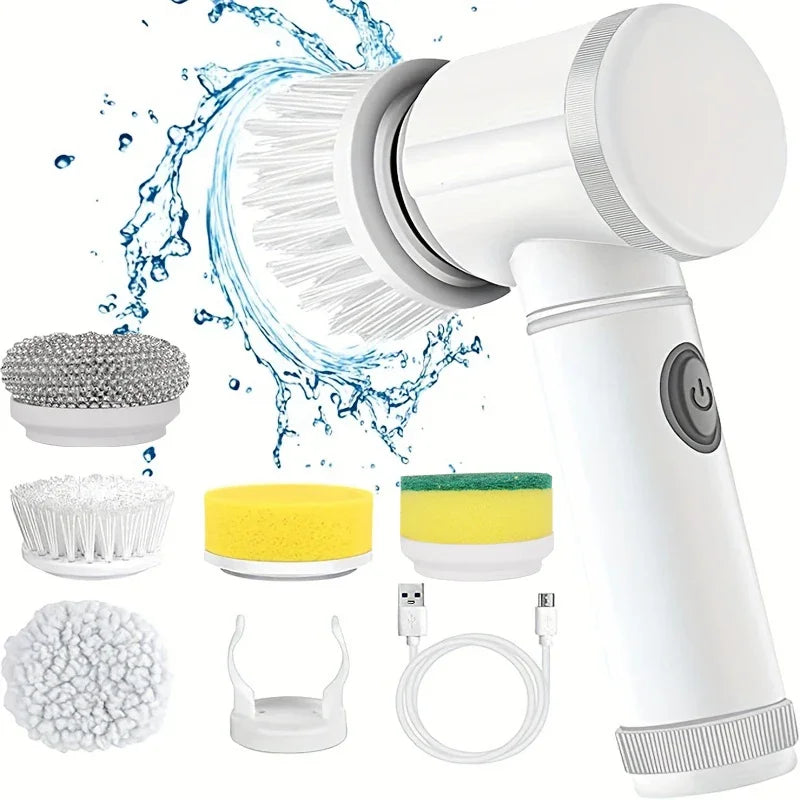 1. 5-in-1 Electric Spin Scrubber Brush – Bathroom Tile & Sink Cleaner | Trendorio Shop - Electric Cleaning Tools
