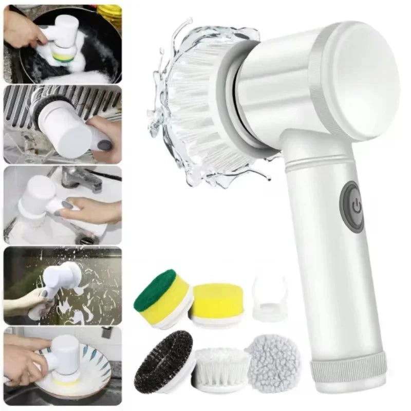 1. 5-in-1 Electric Spin Scrubber Brush – Bathroom Tile & Sink Cleaner | Trendorio Shop - Electric Cleaning Tools