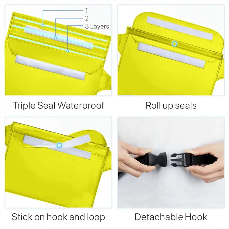 Waterproof Phone Waist Bag for Swimming & Beach - Adjustable Dry Pouch with Belt for Phones & Valuables | Trendorio Shop