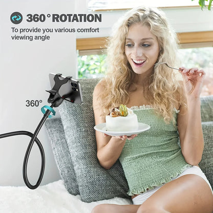 Flexible Phone Holder with Clip, 138cm Gooseneck Arm