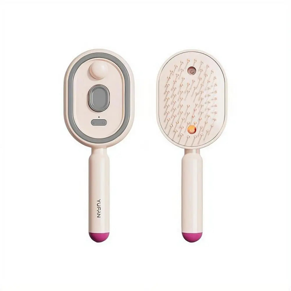 Electric Spray Hair Comb 3-in-1 | Air Cushion Massage Brush | Rechargeables Anti Static Self - Cleaning Hair Tool