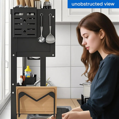 Over Sink Dish Rack | Above Sink Drainage Drying Rack with Cutlery Holder - Maximize Counter Space | Trendorio Shop