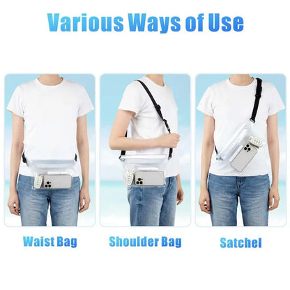 Waterproof Phone Waist Bag for Swimming & Beach - Adjustable Dry Pouch with Belt for Phones & Valuables | Trendorio Shop