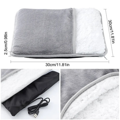 Soft Velvet Heated Foot Pad – USB Rechargeable Foot Warmer