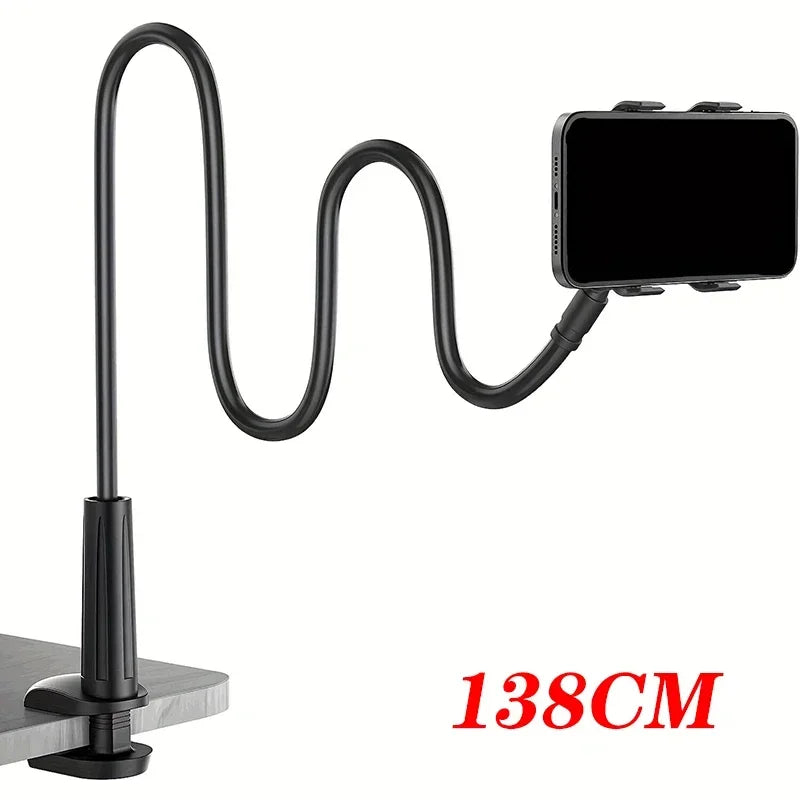 Flexible Phone Holder with Clip, 138cm Gooseneck Arm