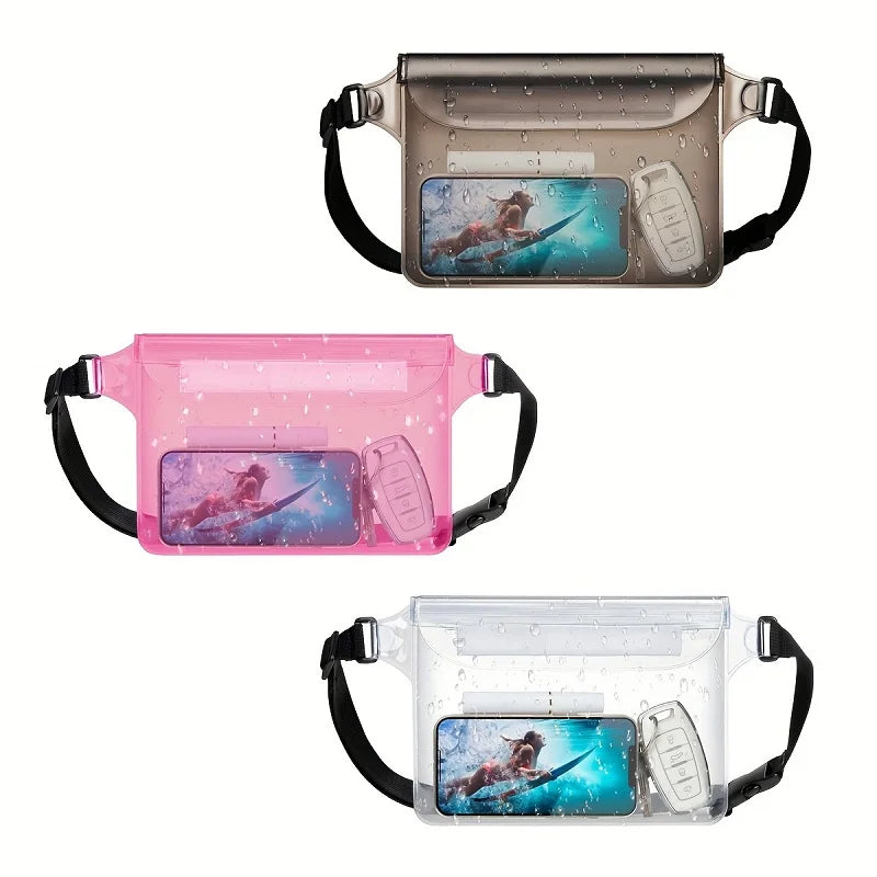 Waterproof Phone Waist Bag for Swimming & Beach - Adjustable Dry Pouch with Belt for Phones & Valuables | Trendorio Shop