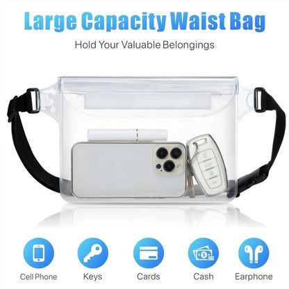 Waterproof Phone Waist Bag for Swimming & Beach - Adjustable Dry Pouch with Belt for Phones & Valuables | Trendorio Shop