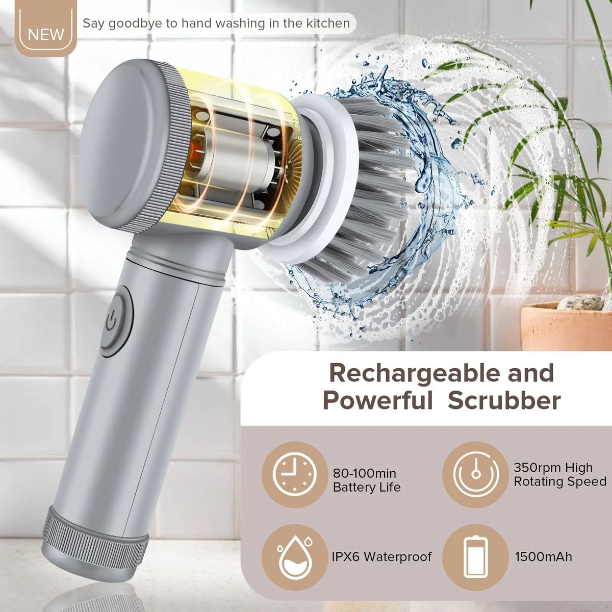 5-in-1 Electric Cleaning Brush Set – Multi-Purpose Kitchen & Bathroom Scrubber & Shoe Polishing Tool | Trendorio Shop