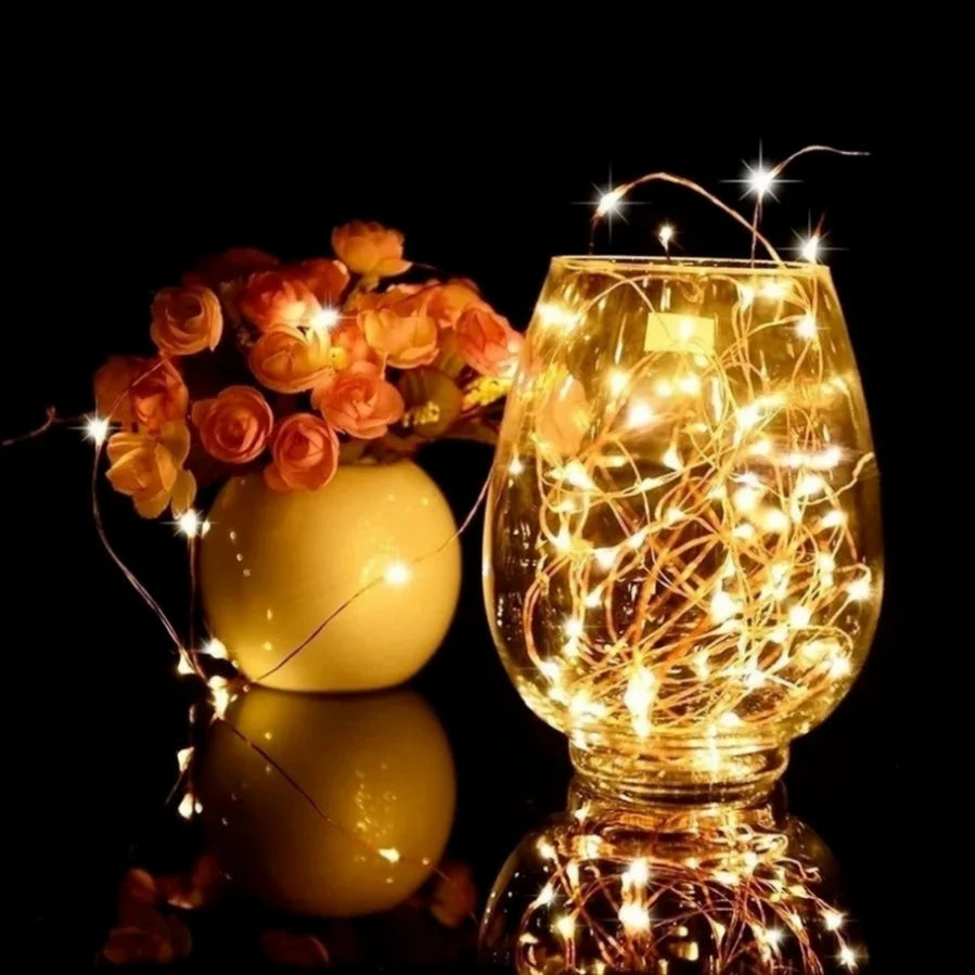USB LED Fairy Lights – Copper & Silver Wire (1/5/20/20M) | Trendorio