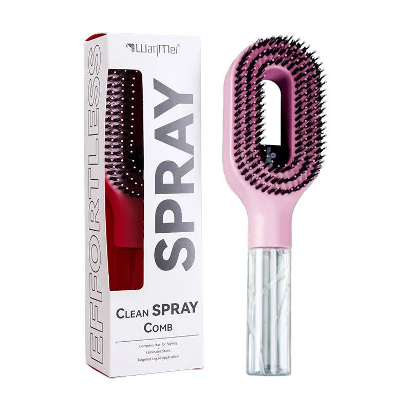 Electric Spray Hair Comb 3-in-1 | Air Cushion Massage Brush | Rechargeables Anti Static Self - Cleaning Hair Tool