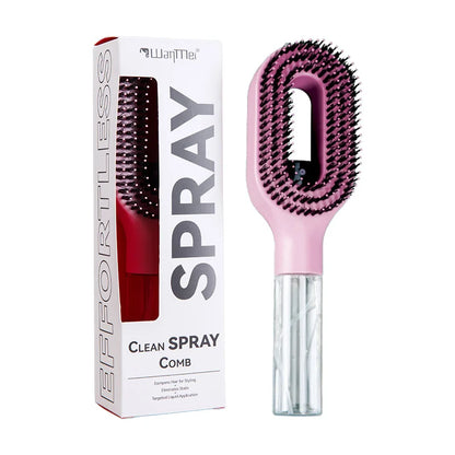 Electric Spray Hair Comb 3-in-1 | Air Cushion Massage Brush | Rechargeables Anti Static Self - Cleaning Hair Tool