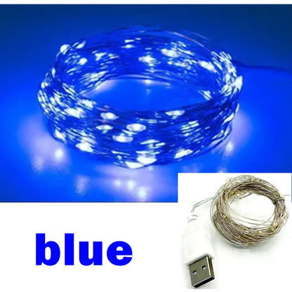 USB LED Fairy String Lights – Copper & Silver Wire (3/10/20M) | Trendorio