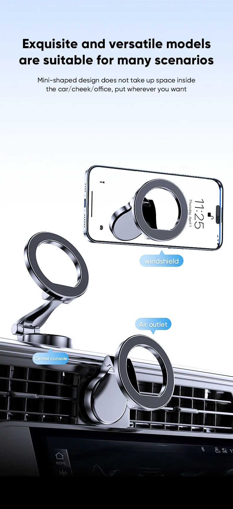Magnetic MagSafe Car Phone Holder - Universal Vehicle Mount for iPhone 16 15 14 Series | Trendorio Shop