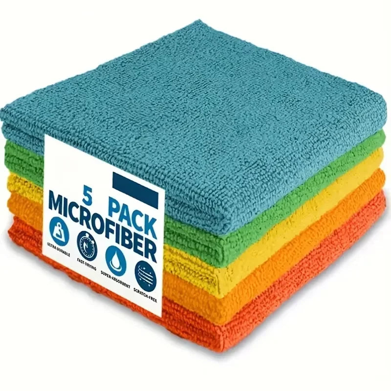 Ultra-Fine Microfiber Kitchen Cleaning Towel Set – Absorbent, Soft & Stain-Removing Cloths (5/10/20 pcs) | Trendorio Shop