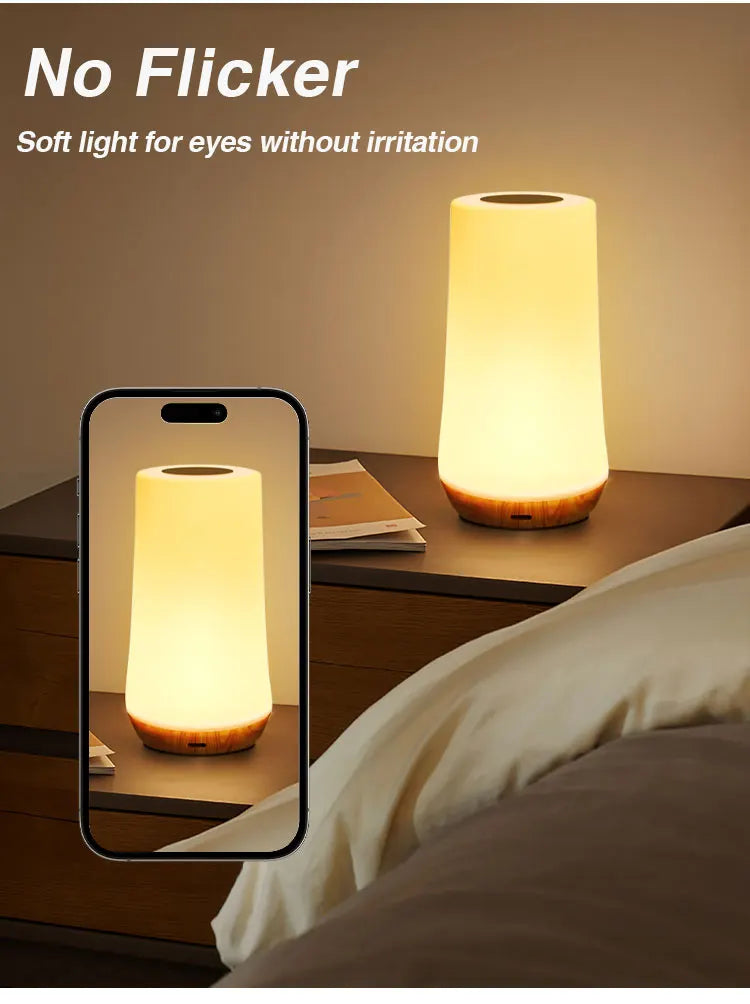 LED Night Light 13 Color Changing RGB Table Lamp Remote Control Touch Rechargeable RGB Night Lamp Dimmable Bedside Light