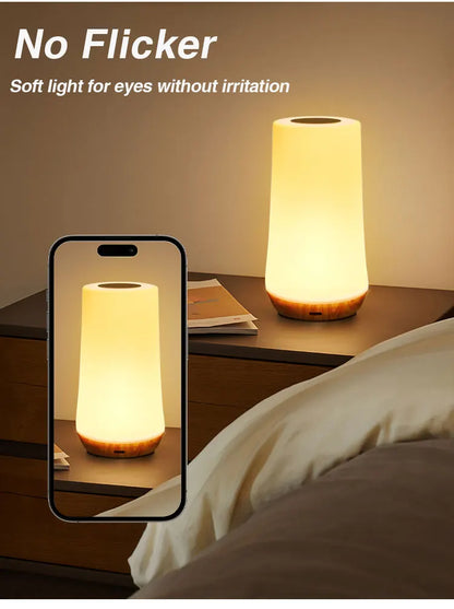 LED Night Light 13 Color Changing RGB Table Lamp Remote Control Touch Rechargeable RGB Night Lamp Dimmable Bedside Light