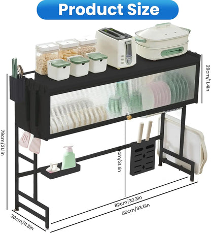 Over Sink Dish Rack | Above Sink Drainage Drying Rack with Cutlery Holder - Maximize Counter Space | Trendorio Shop