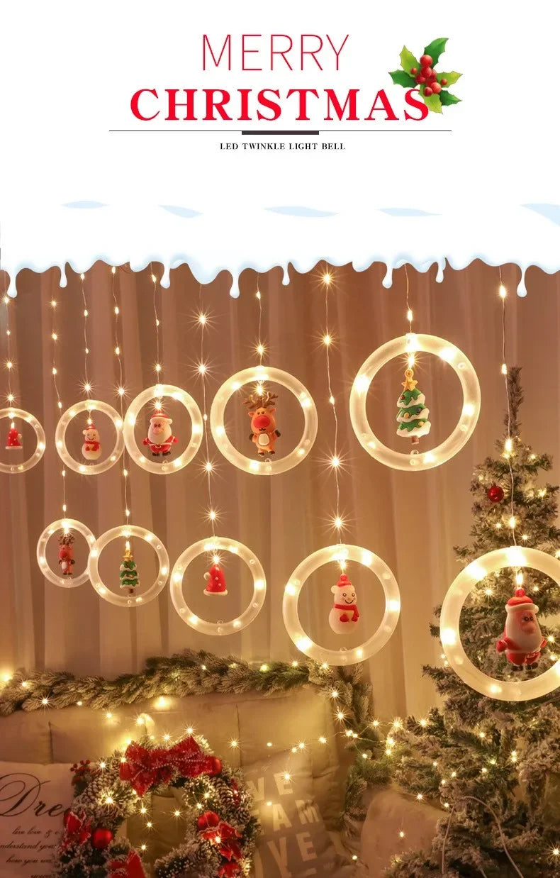 Christmas LED Curtain Strip Lights – USB Garland Fairy Lights | Trendorio