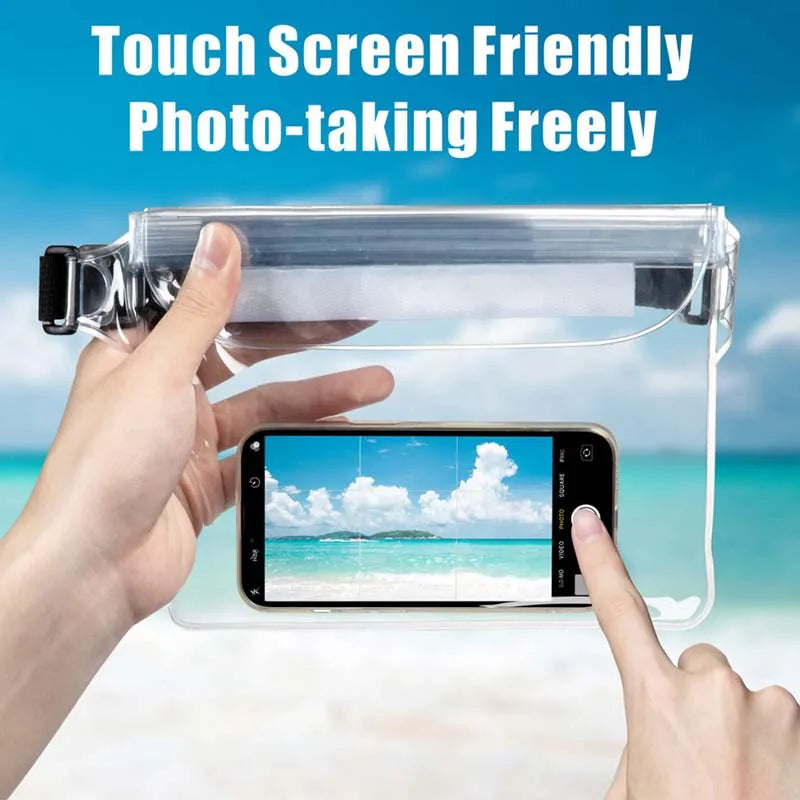 Waterproof Phone Waist Bag for Swimming & Beach - Adjustable Dry Pouch with Belt for Phones & Valuables | Trendorio Shop