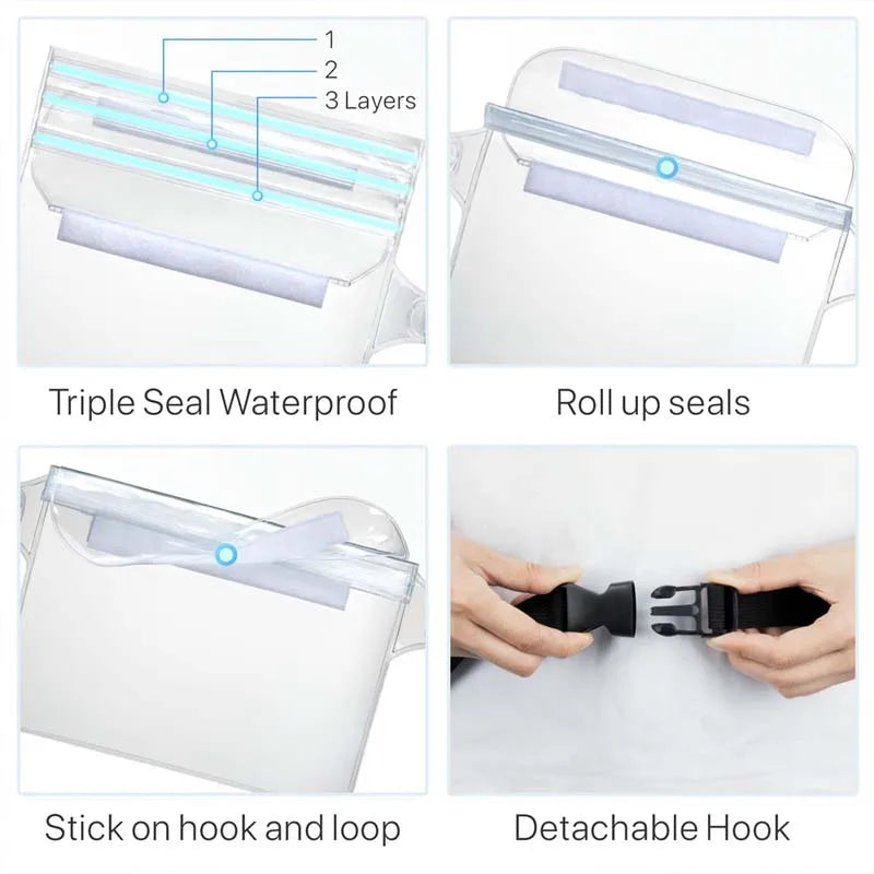 Waterproof Phone Waist Bag for Swimming & Beach - Adjustable Dry Pouch with Belt for Phones & Valuables | Trendorio Shop