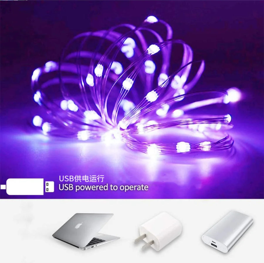 USB LED Fairy Lights – Copper & Silver Wire (1/5/20/20M) | Trendorio