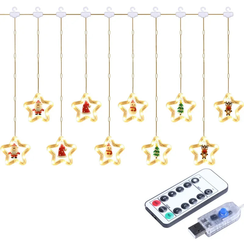 Christmas LED Curtain Strip Lights – USB Garland Fairy Lights | Trendorio