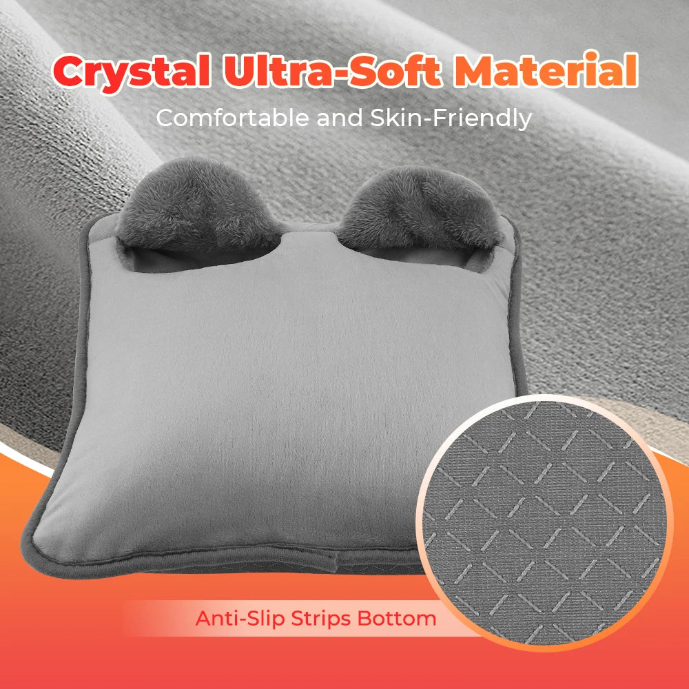 USB Powered Plush Electric Foot Warmer – Cozy Heat for Home & Office