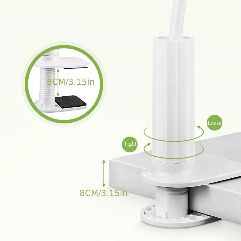 Flexible Phone Holder with Clip, 138cm Gooseneck Arm