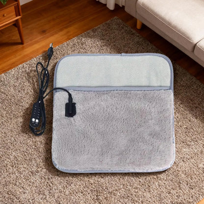 Compact USB Heated Foot Warmer – Plush Foot Heating Mat for Cold Feet