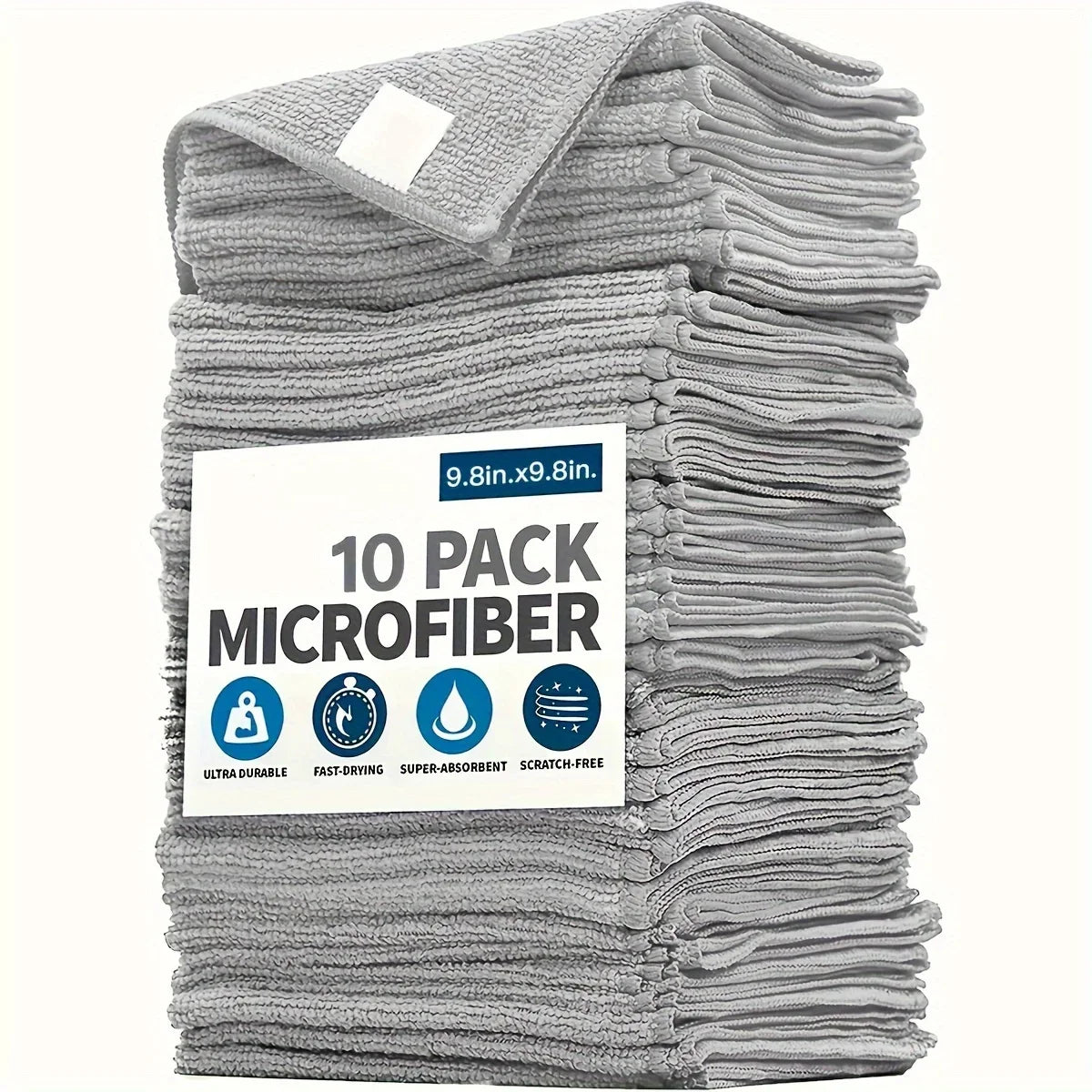 Ultra-Fine Microfiber Kitchen Cleaning Towel Set – Absorbent, Soft & Stain-Removing Cloths (5/10/20 pcs) | Trendorio Shop