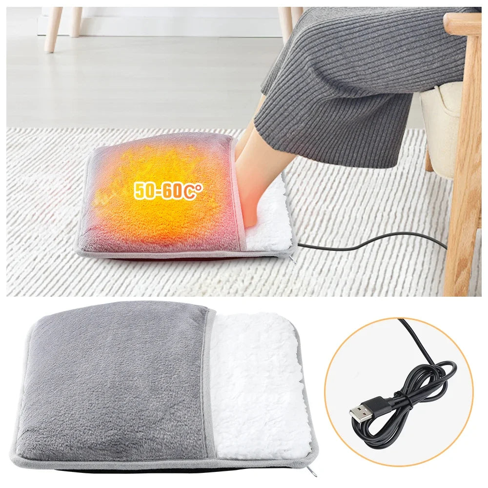 Ultra-Soft Electric Foot Warmer – USB Powered Winter Foot Heater