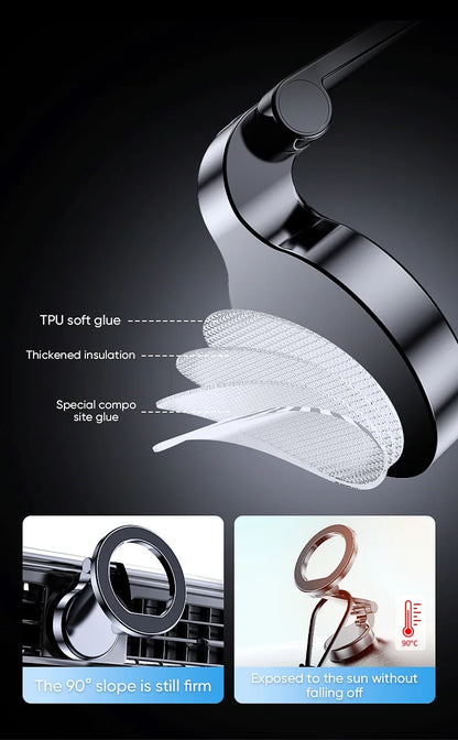 Magnetic MagSafe Car Phone Holder - Universal Vehicle Mount for iPhone 16 15 14 Series | Trendorio Shop