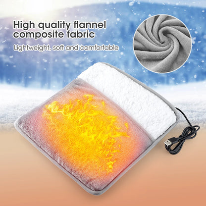 USB Powered Plush Electric Foot Warmer – Cozy Heat for Home & Office