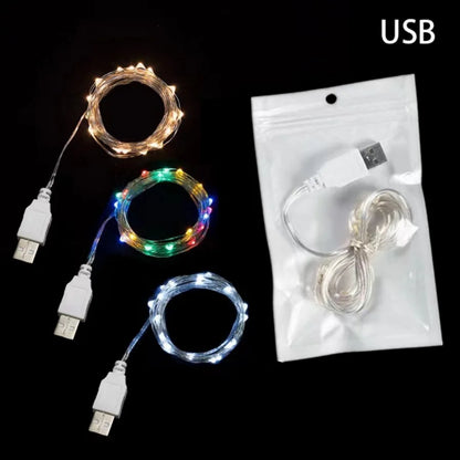 USB LED Fairy Lights – Copper & Silver Wire (1/5/20/20M) | Trendorio