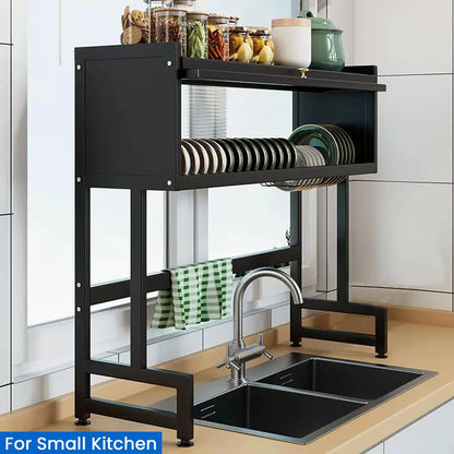 Over Sink Dish Rack | Above Sink Drainage Drying Rack with Cutlery Holder - Maximize Counter Space | Trendorio Shop