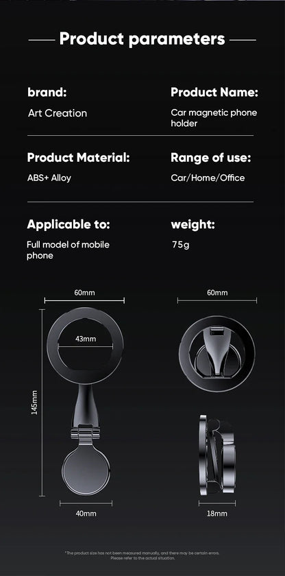 Magnetic 1080° Rotating Car Phone Holder - Universal MagSafe Mount for iPhone 16 15 14 Pro Max | Trendorio Shop
