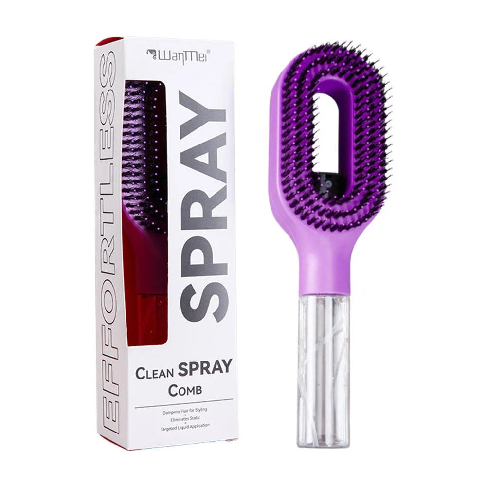 Electric Spray Hair Comb 3-in-1 | Air Cushion Massage Brush | Rechargeables Anti Static Self - Cleaning Hair Tool