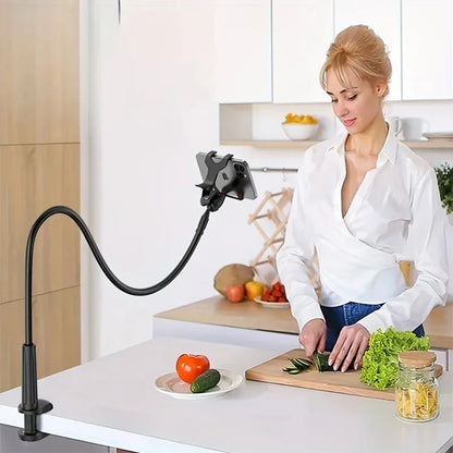 Flexible Phone Holder with Clip, 138cm Gooseneck Arm