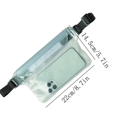 Waterproof Phone Waist Bag for Swimming & Beach - Adjustable Dry Pouch with Belt for Phones & Valuables | Trendorio Shop