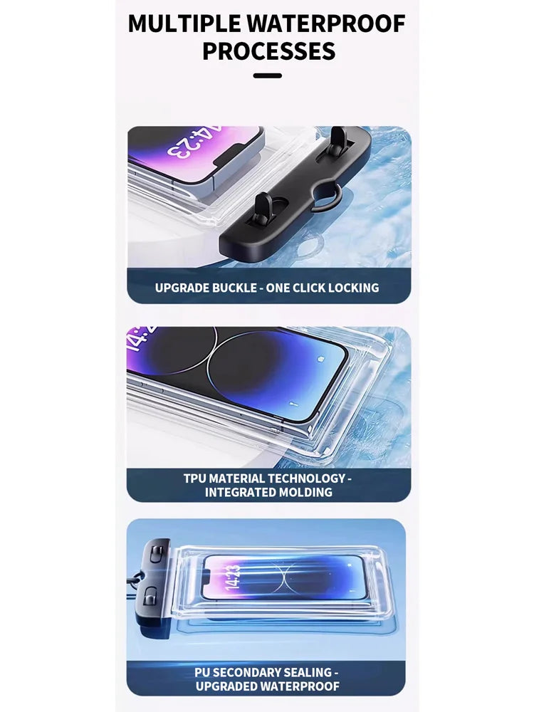 Waterproof Phone Pouch for Swimming & Diving - Universal Dry Bag Case for Beach, Pool, Water Sports | Trendorio Shop