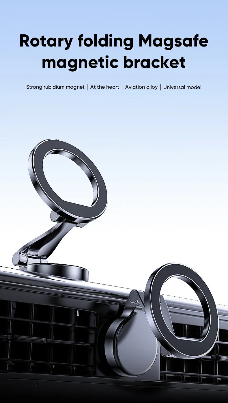 Magnetic 1080° Rotating Car Phone Holder - Universal MagSafe Mount for iPhone 16 15 14 Pro Max | Trendorio Shop