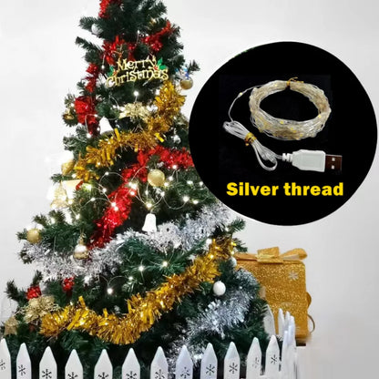 USB LED Fairy String Lights – Copper & Silver Wire (3/10/20M) | Trendorio