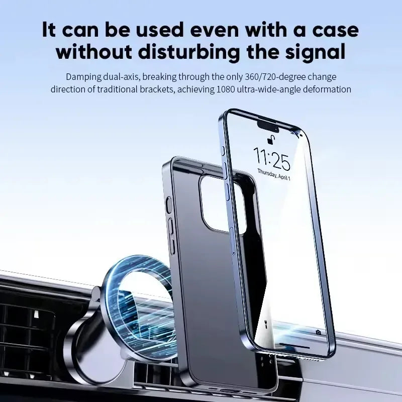 Magnetic 1080° Rotating Car Phone Holder - Universal MagSafe Mount for iPhone 16 15 14 Pro Max | Trendorio Shop